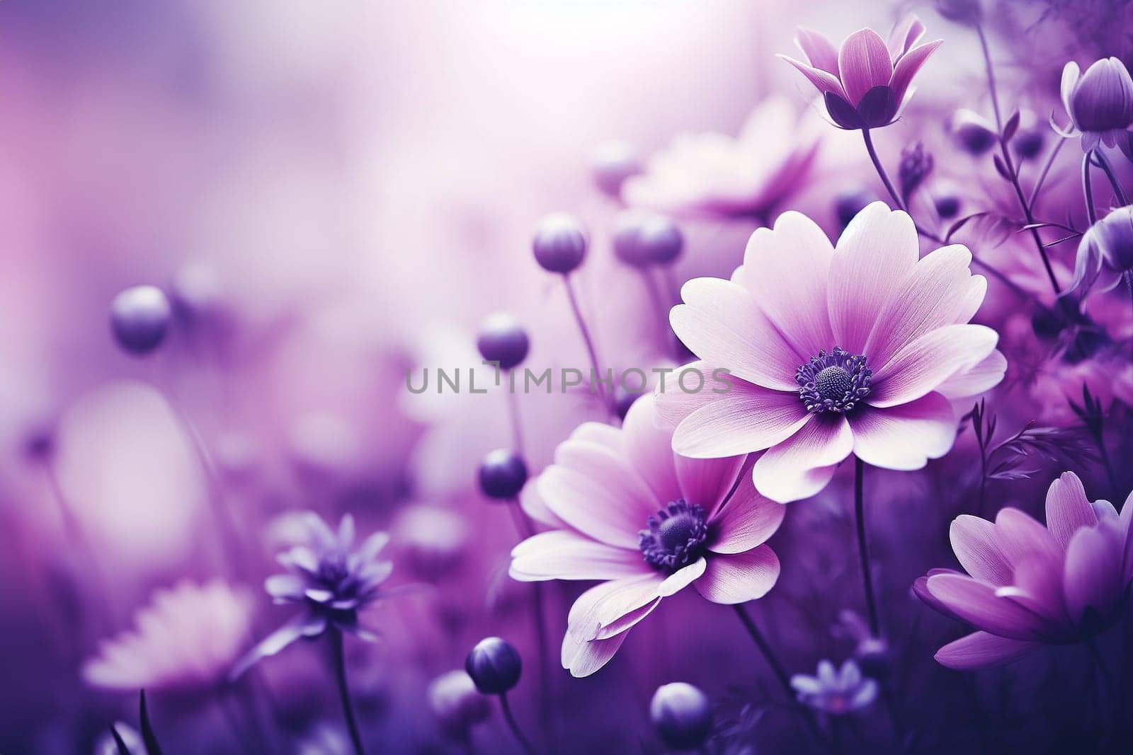 Beautiful spring background with lilac flowers for your design. by EkaterinaPereslavtseva