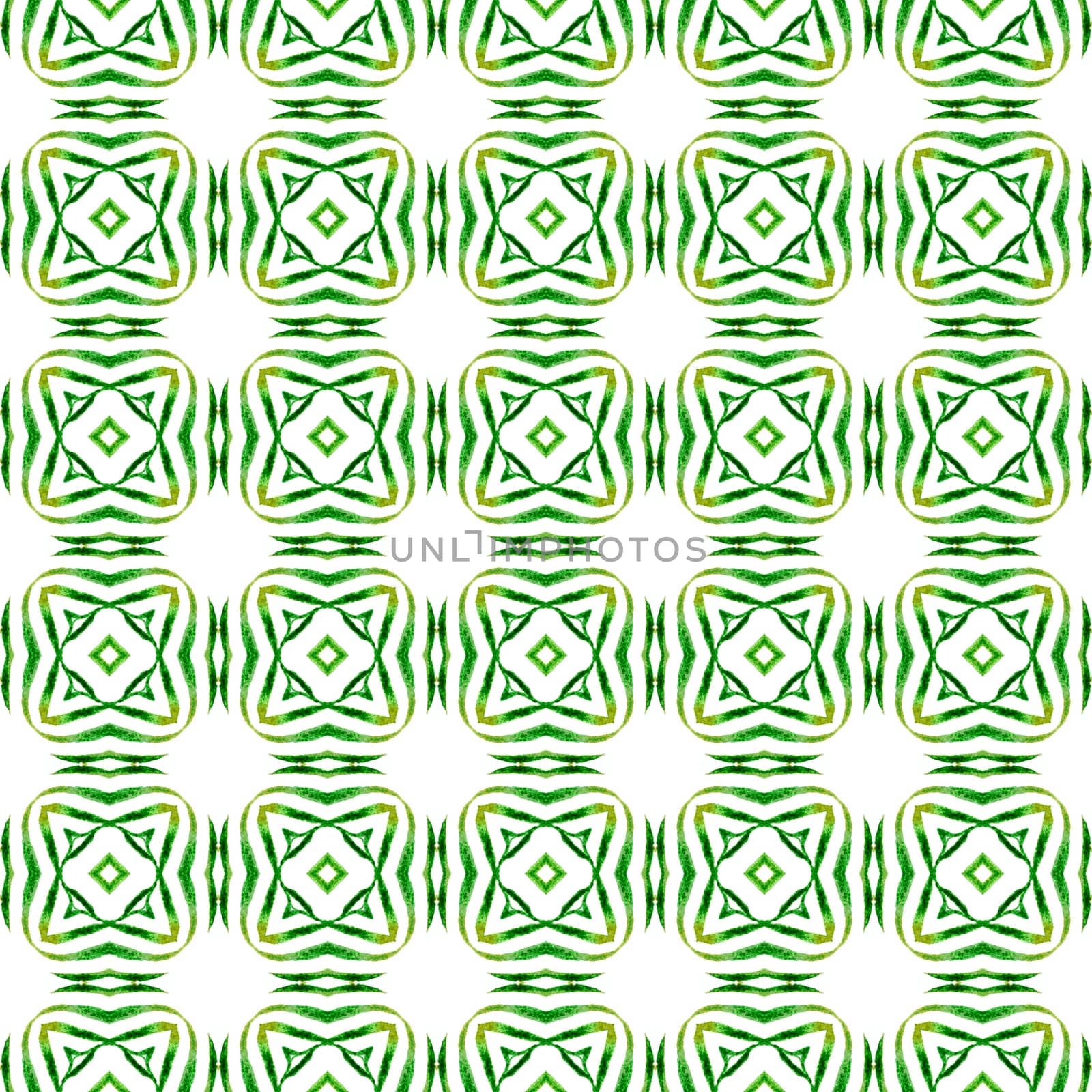 Oriental arabesque hand drawn border. Green by beginagain