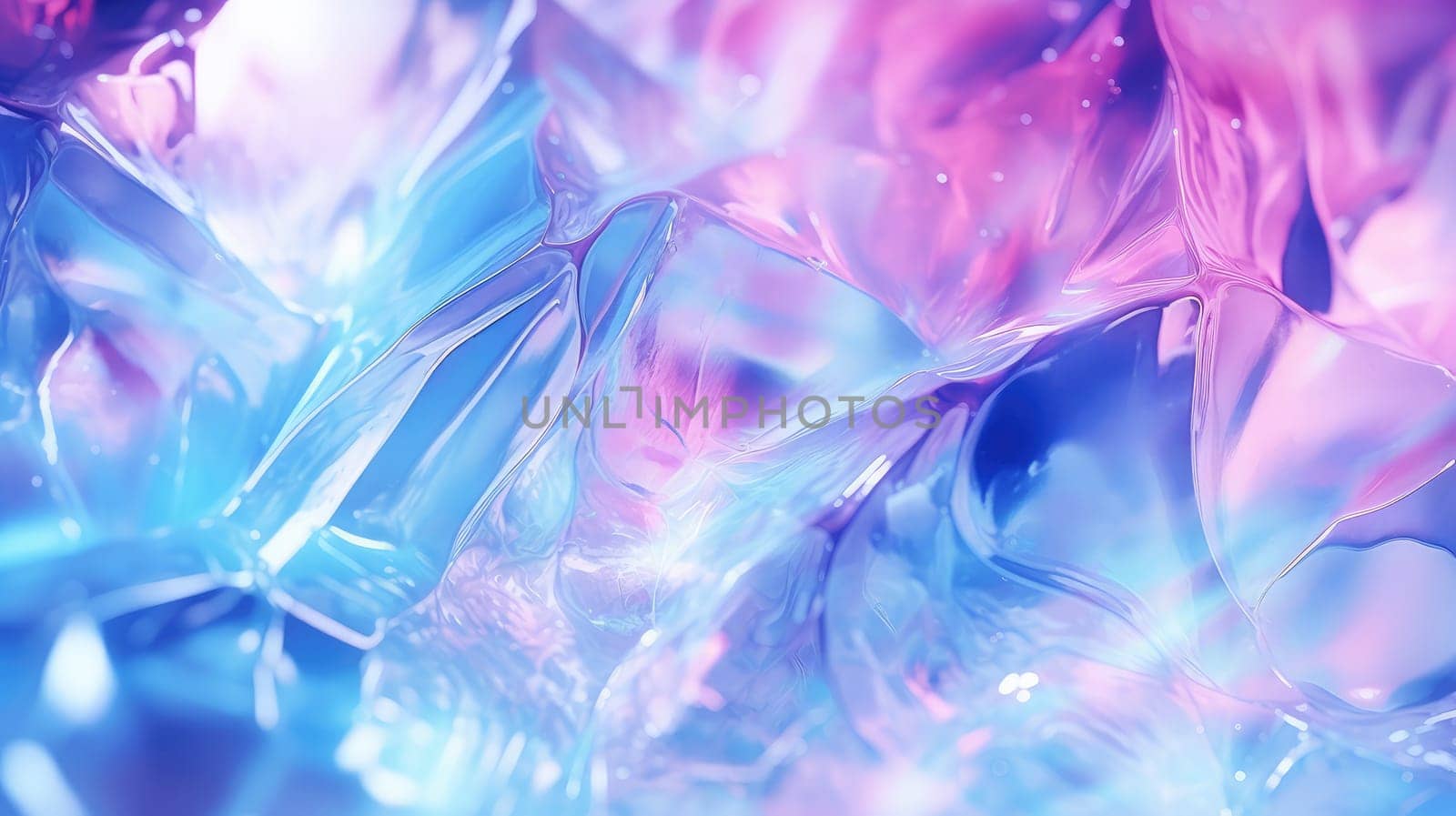 Abstract ice and liquid background in electric neon colors. 