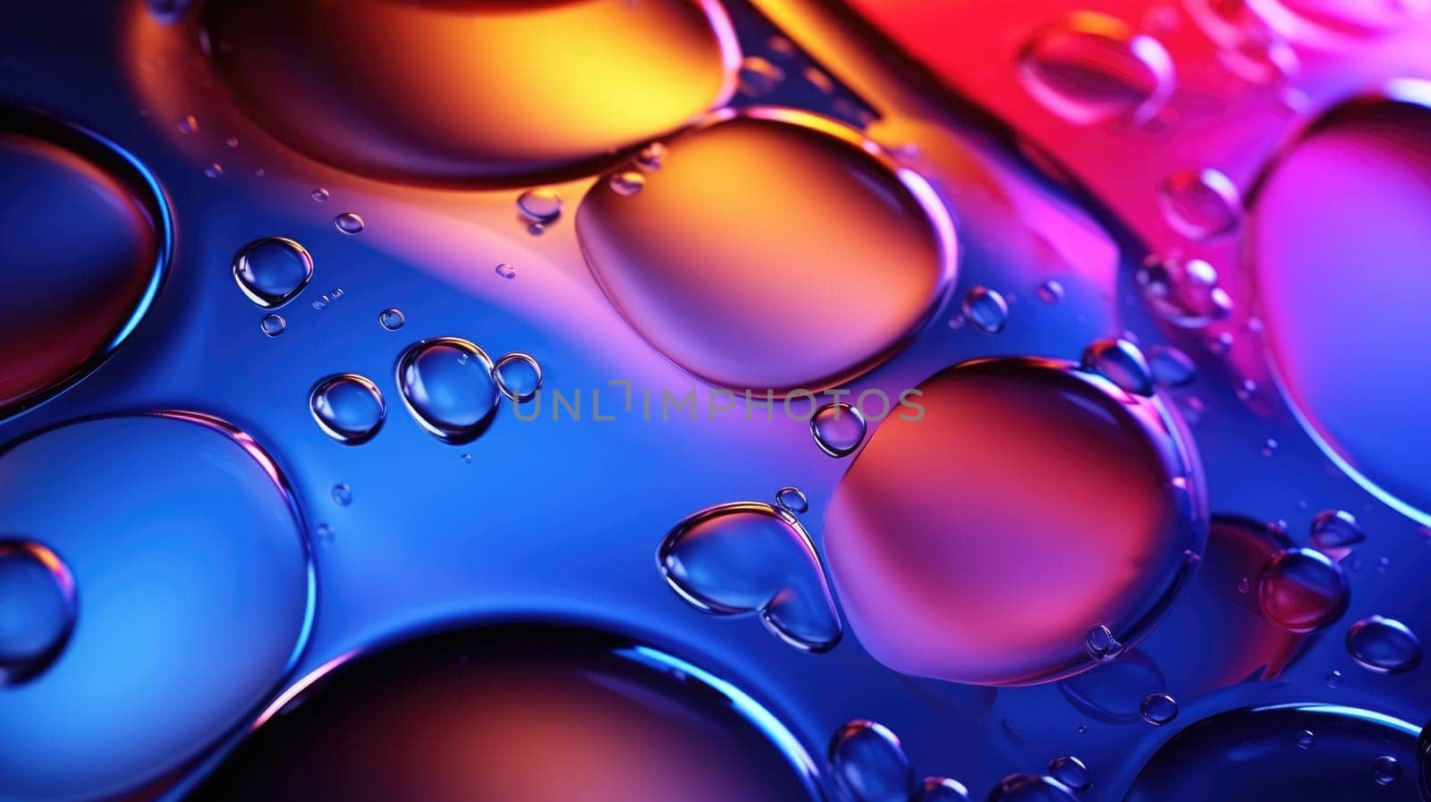 Abstract liquid background in electric neon colors. The colourful texture of the water surface.