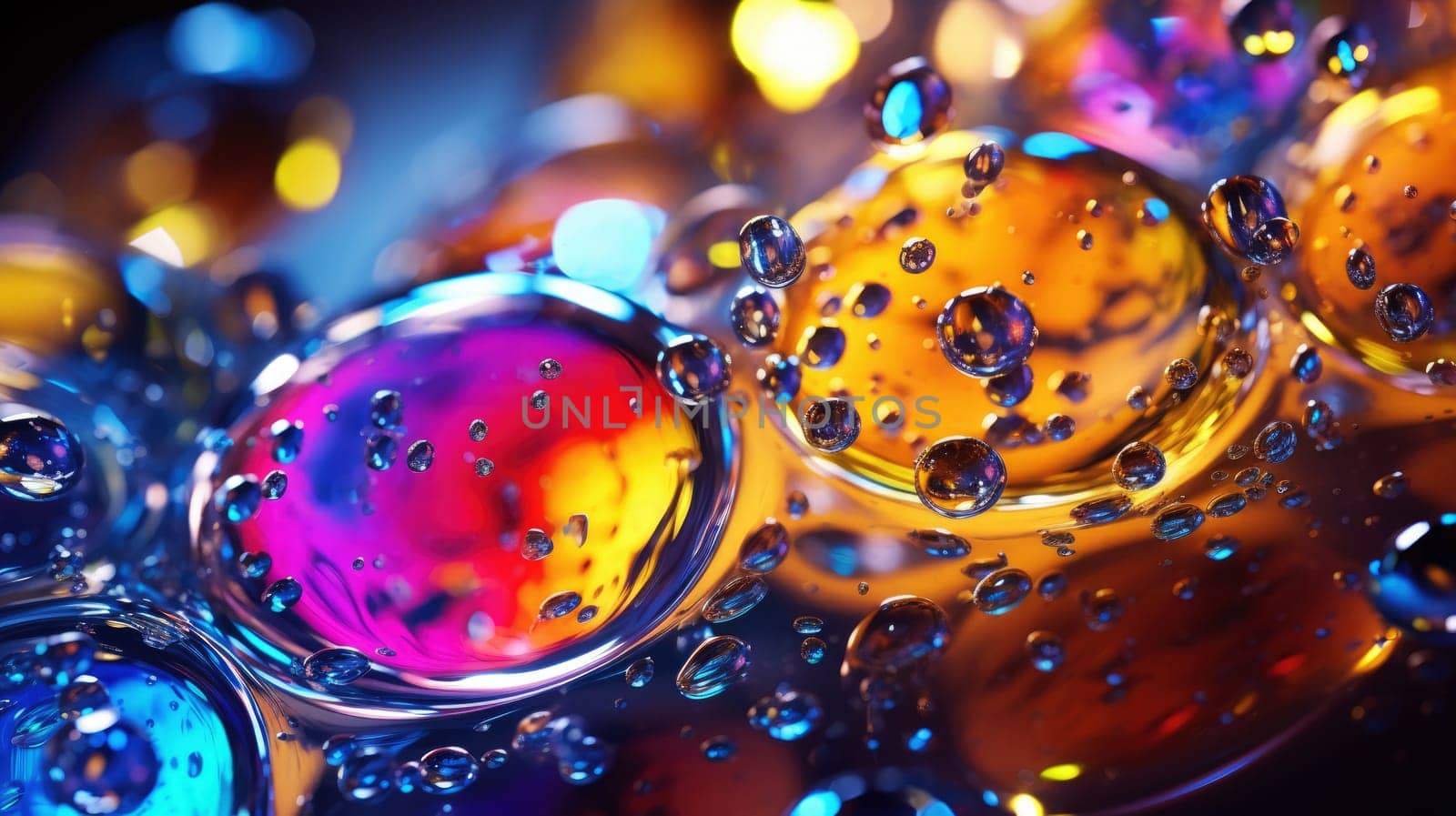 Abstract liquid background in electric neon colors. by palinchak