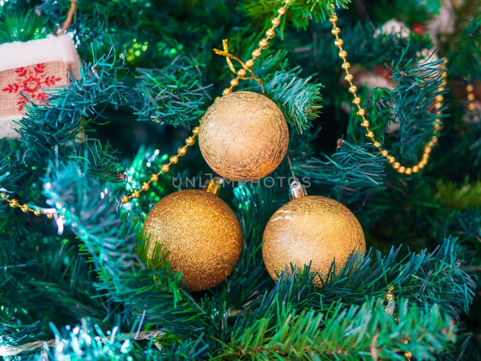 artificial christmas tree decoration. close up, shallow depth of field by jackreznor
