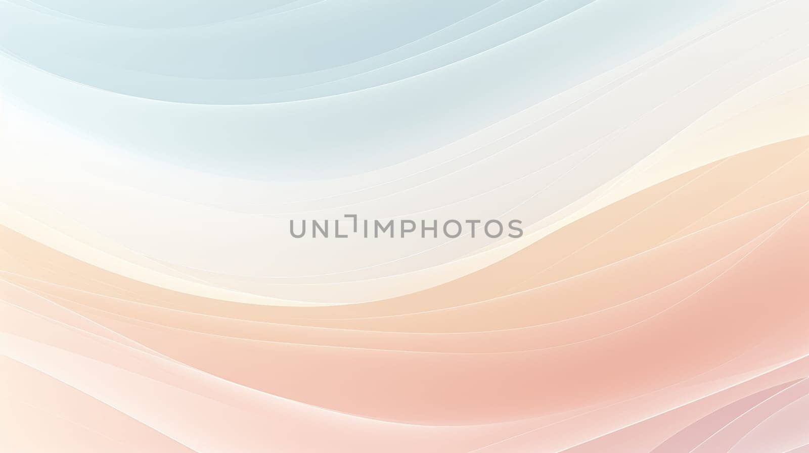 Abstract background with multicoloured wavy lines and shapes in delicate pastel shades