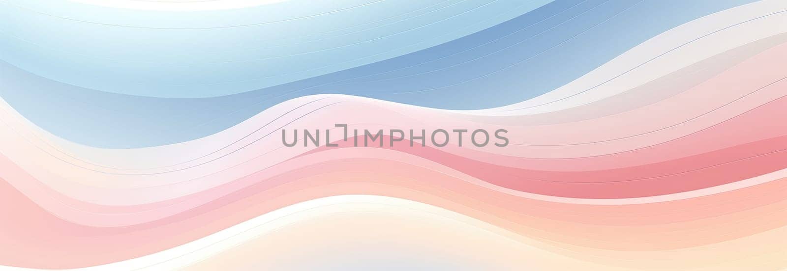 Abstract background with multicoloured wavy lines and shapes in delicate pastel shades