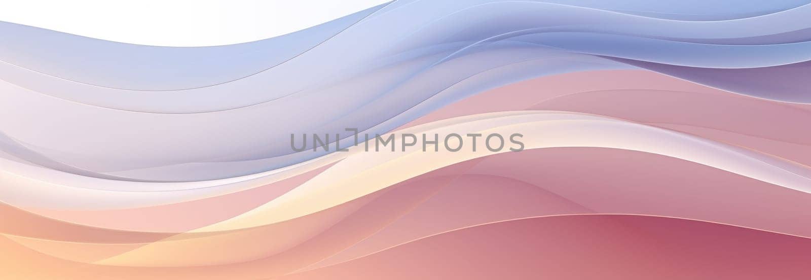 Abstract background with wavy lines and shapes in pastel colours by palinchak