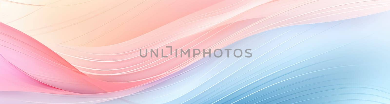 Abstract background with multicoloured wavy lines and shapes in delicate pastel shades