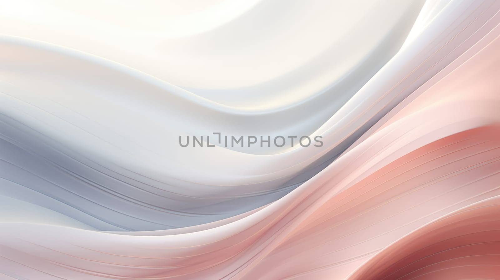 Abstract background with wavy lines and shapes in pastel colours by palinchak