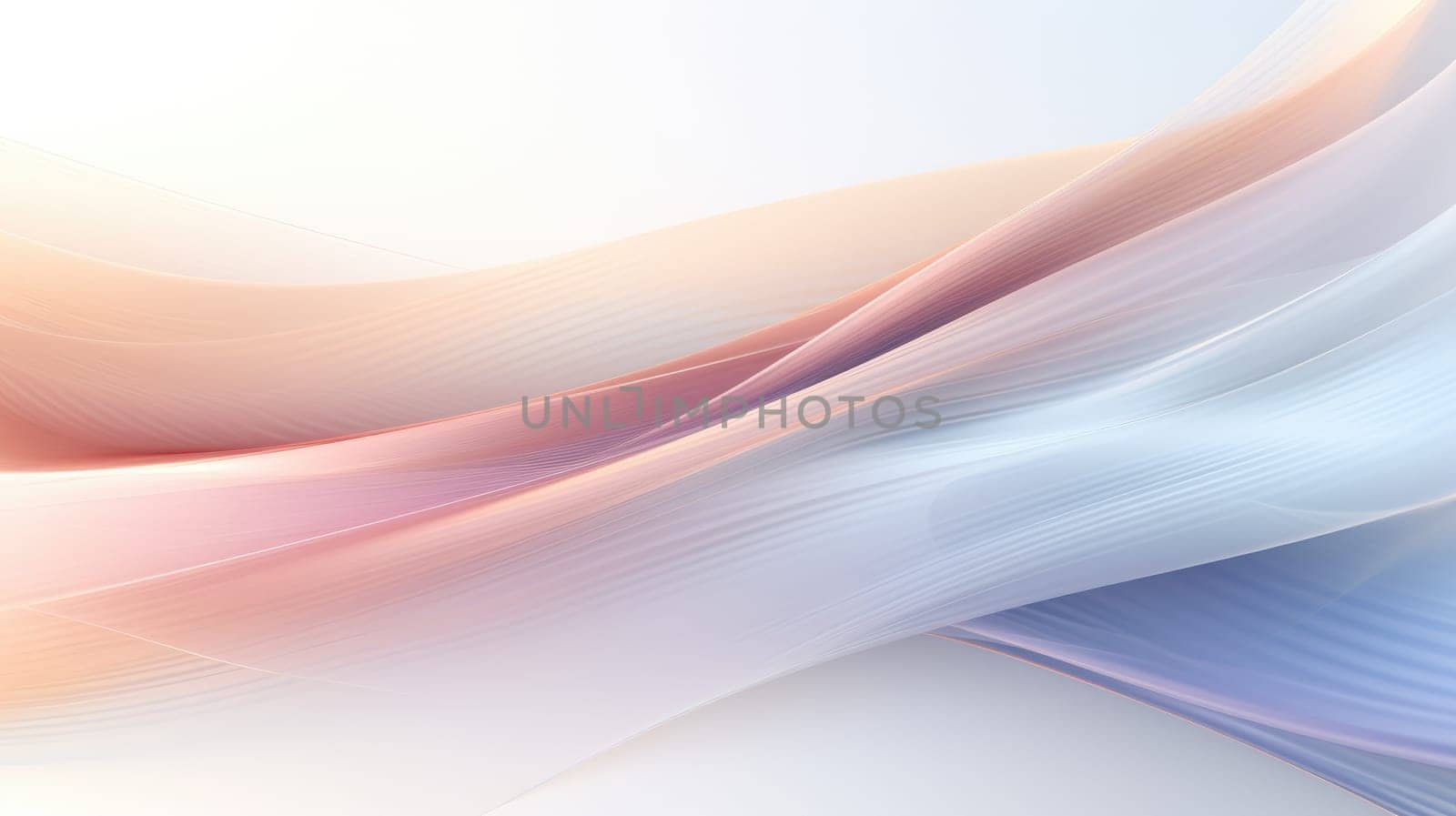 Abstract background with multicoloured wavy lines and shapes in delicate pastel shades