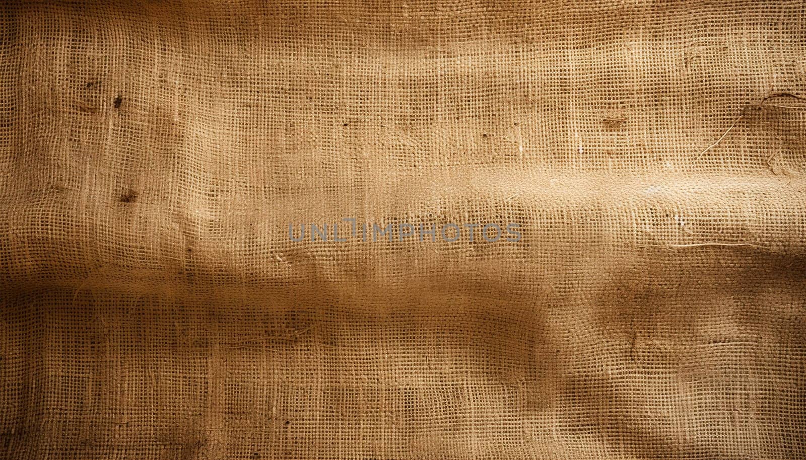 Burlap brown natural Cream French Linen Texture Border Background. Old Ecru Flax Fibre Seamless Pattern. Organic Yarn Close Up Weave Fabric Ribbon Trim Banner. Sack Cloth Packaging, Canvas Edging. by Annebel146