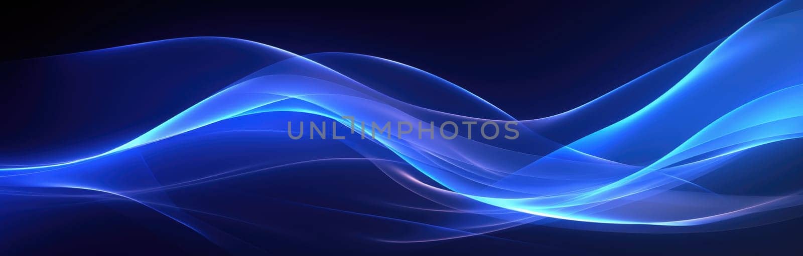 Abstract background of glowing lines in bright neon colours on a dark background