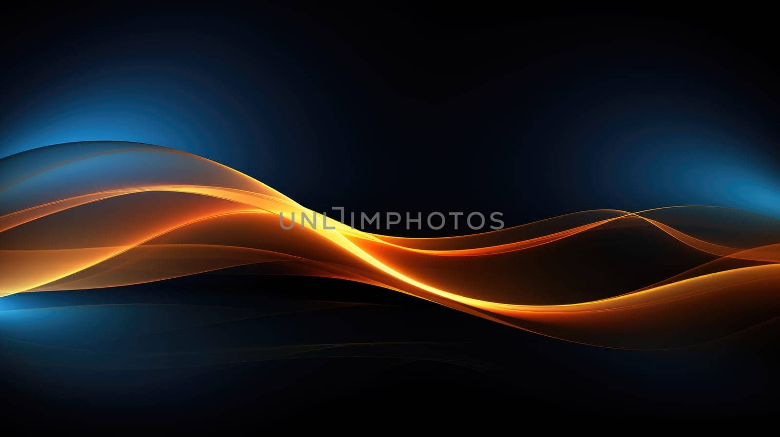 Glowing lines in bright neon colours on a dark background by palinchak