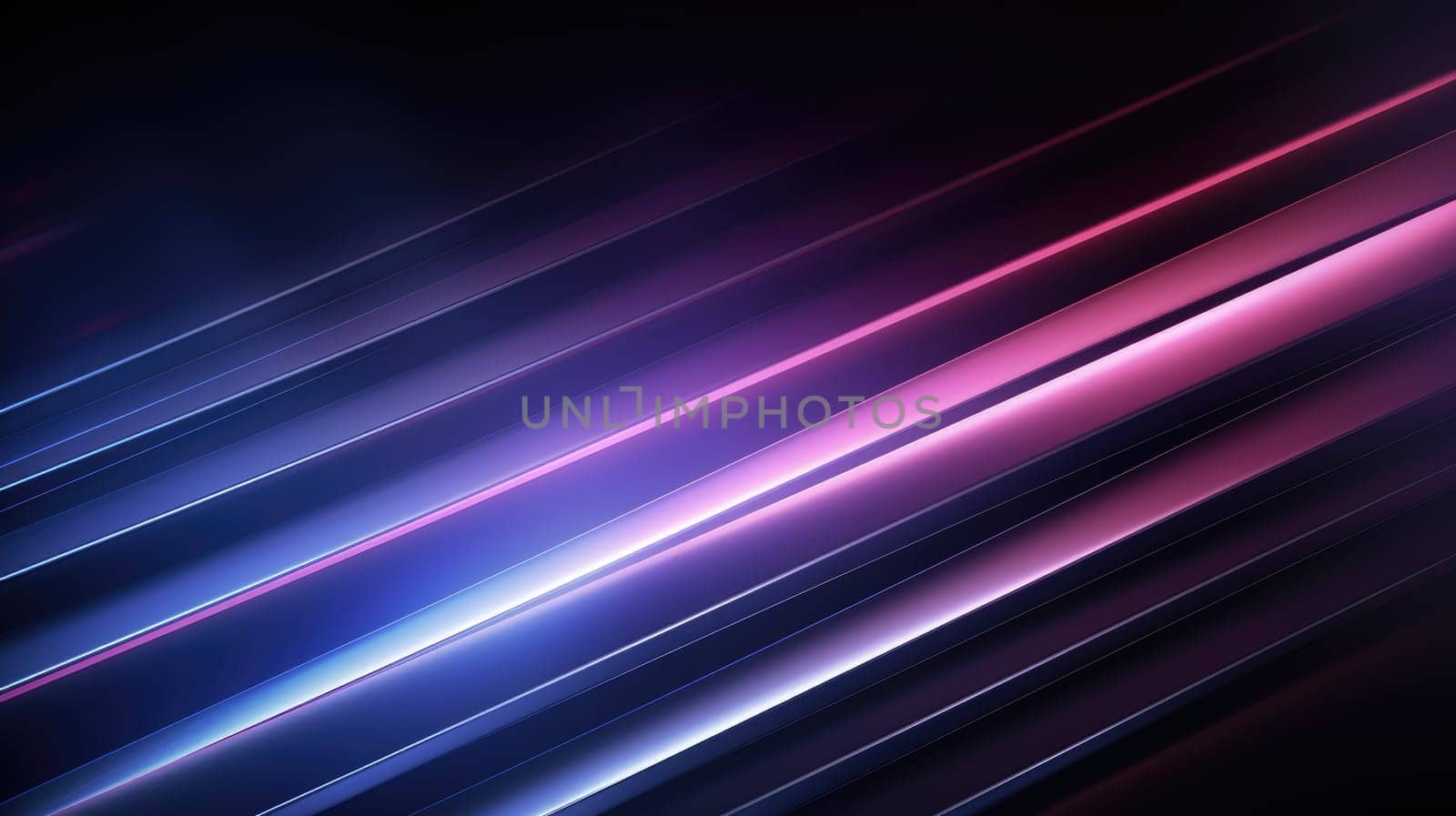 Glowing lines in bright neon colours on a dark background by palinchak