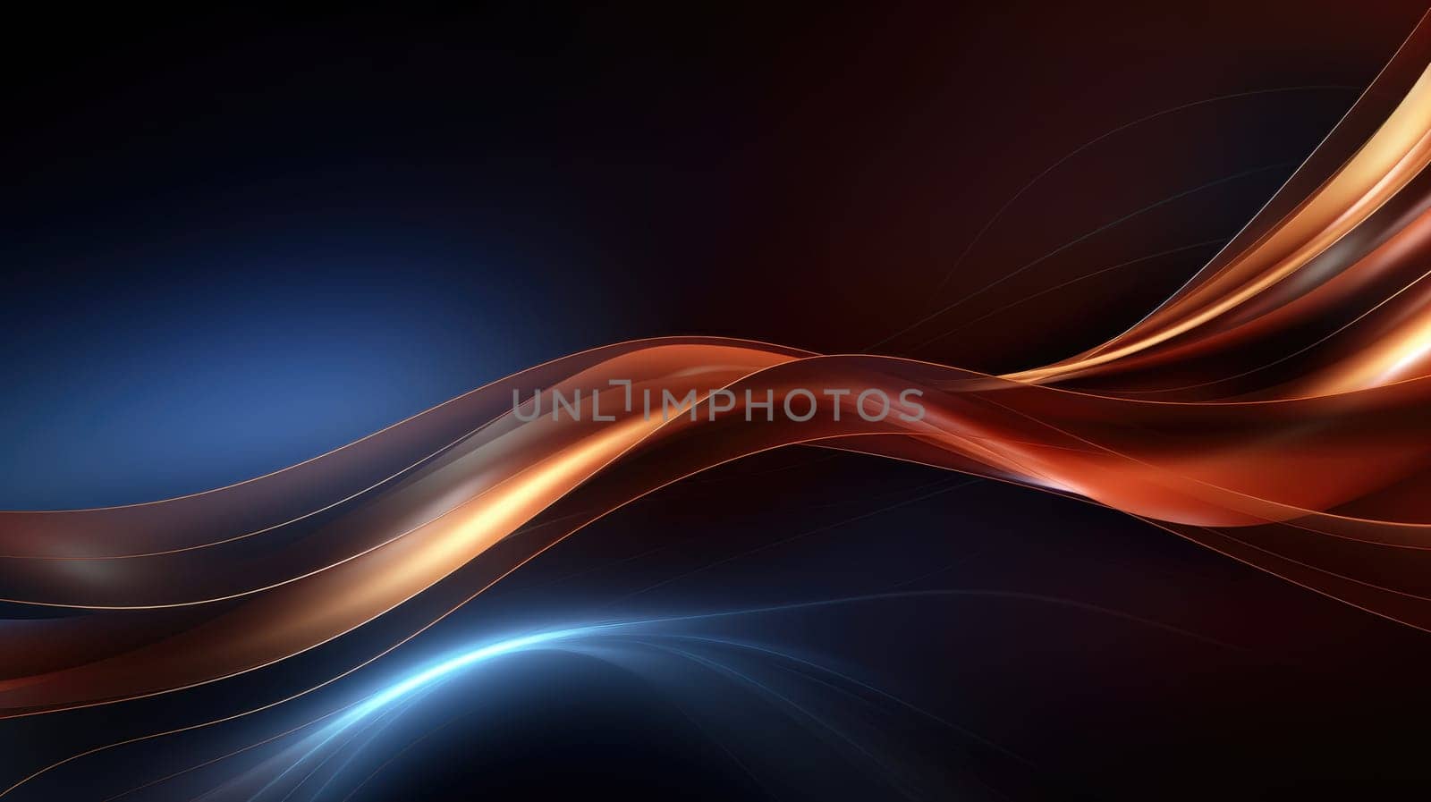 Glowing lines in bright neon colours on a dark background by palinchak