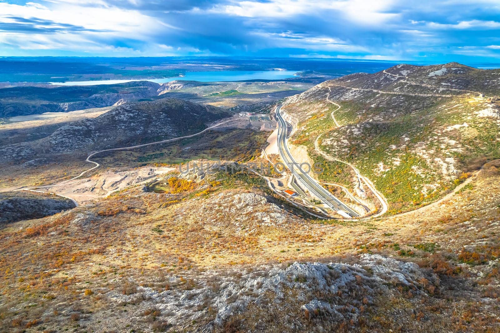 A1 Highway Velebit pass aerial view by xbrchx