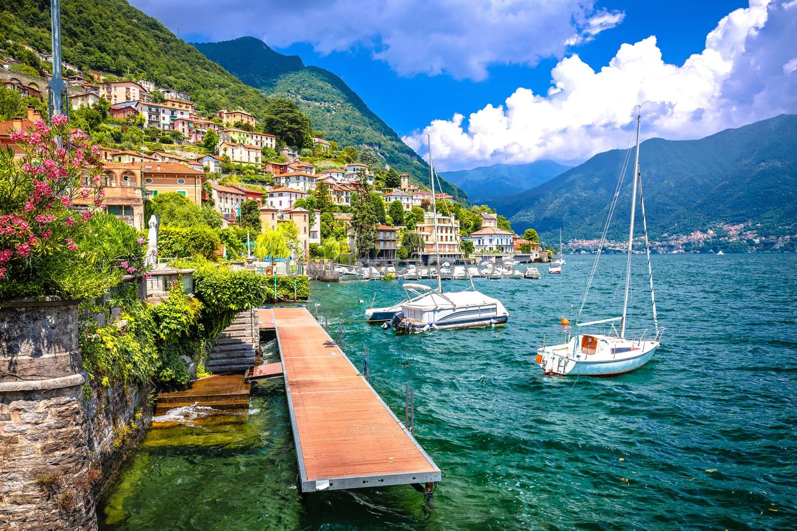 Como lake idyllic watefront in village of Ossuccio view by xbrchx