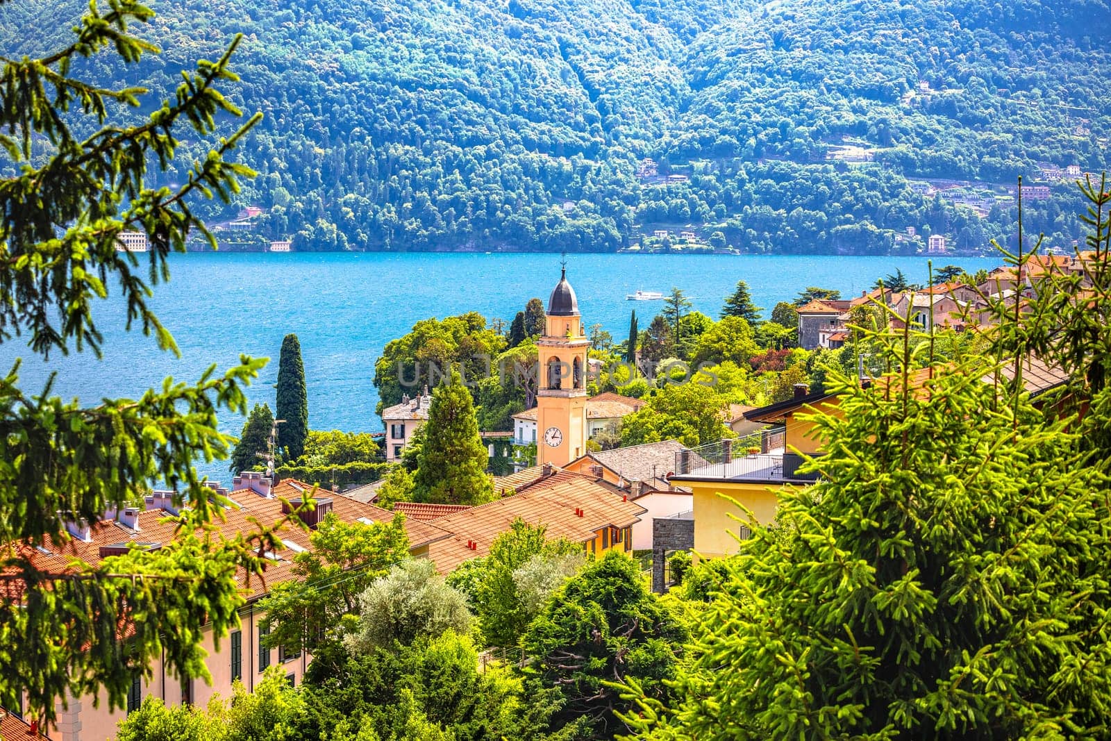 Laglio. Idyllic town of Laglio and Como lake scenic view by xbrchx