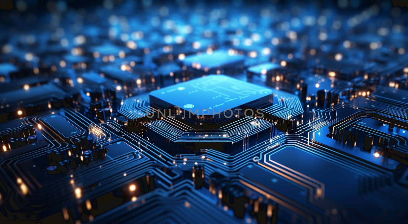 View of a Server abstract background illustration - 3d rendering