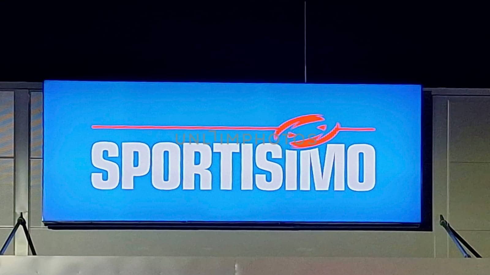 Sportisimo logo on hypermarket. Sportisimo is a Czech chain of stores and an online store with sport equipment. Sportisimo operates stores in the Czech Republic, Slovakia, Hungary, Romania, Bulgaria and Croatia. by roman_nerud