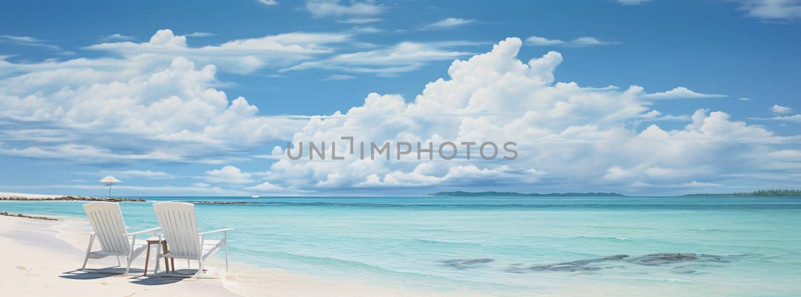Sea Background Shore Blue Water White Sky Season Summer Tropical Ocean Beautiful Wave Seascape Vacation Smooth Wallpaper Island Outdoor Tropical Coast Sandy Nature Landscape Space for Travel Relax. by Andelov13