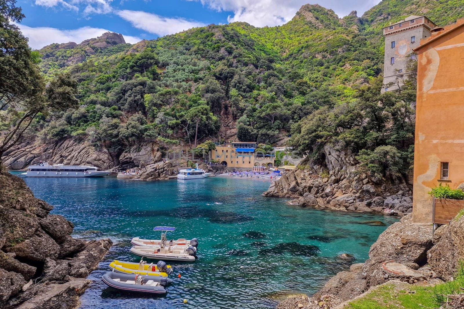 portofino san fruttuoso coastal trail by the sea panorama