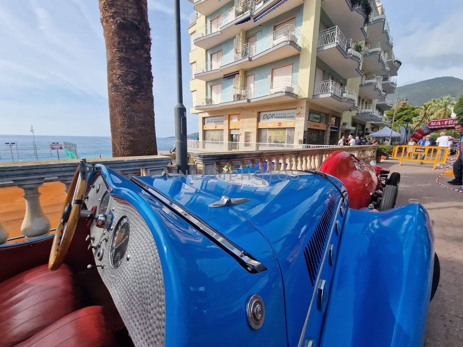 SANREMO, ITALY - OCTOBER 15 2023 - Historical Automobile Revival of the Circuit of Ospedaletti a competition in the streets of Ospedaletti