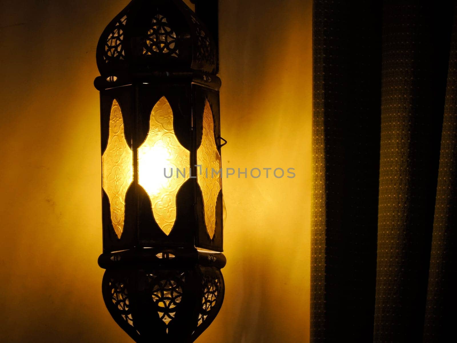 Closeup detail of the traditional moroccan lamp by AndreaIzzotti