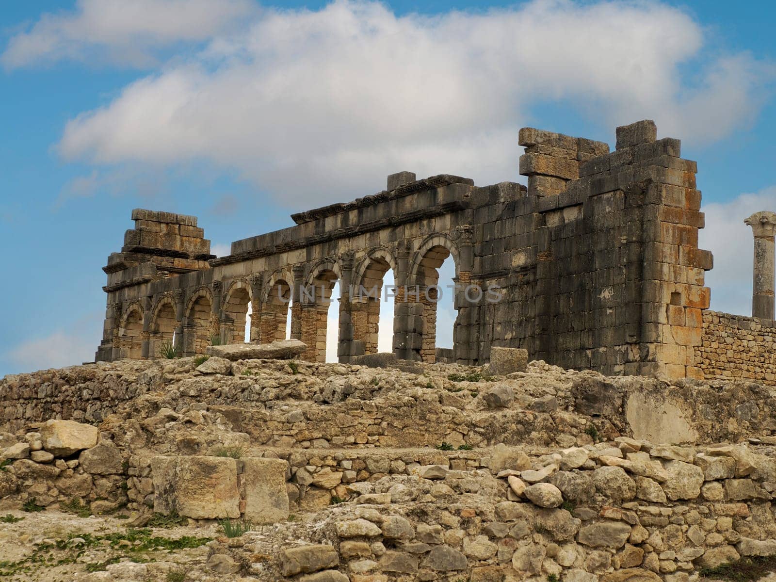 Volubilis Roman ruins in Morocco- Best-preserved Roman ruins located between the Imperial Cities of Fez and Meknes by AndreaIzzotti