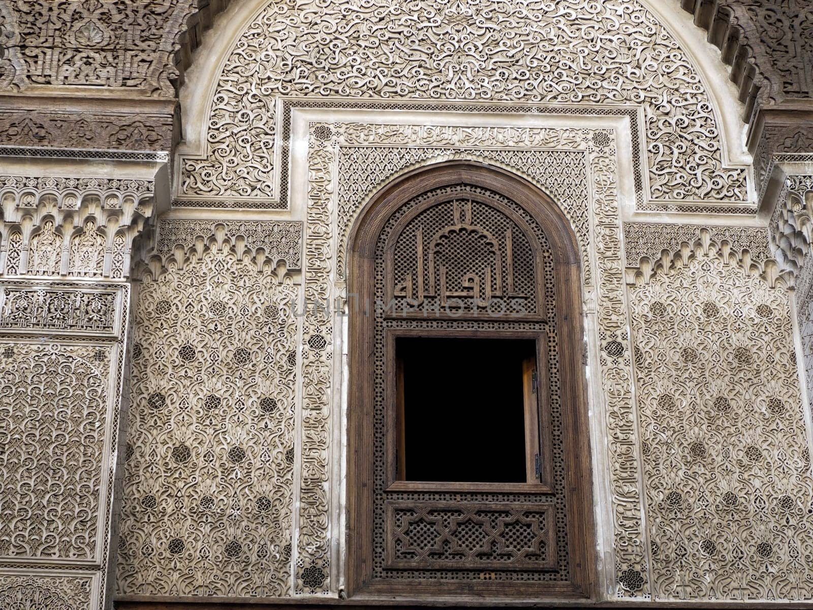 View of the Al-Attarine Madrasa in Fes, Morocco