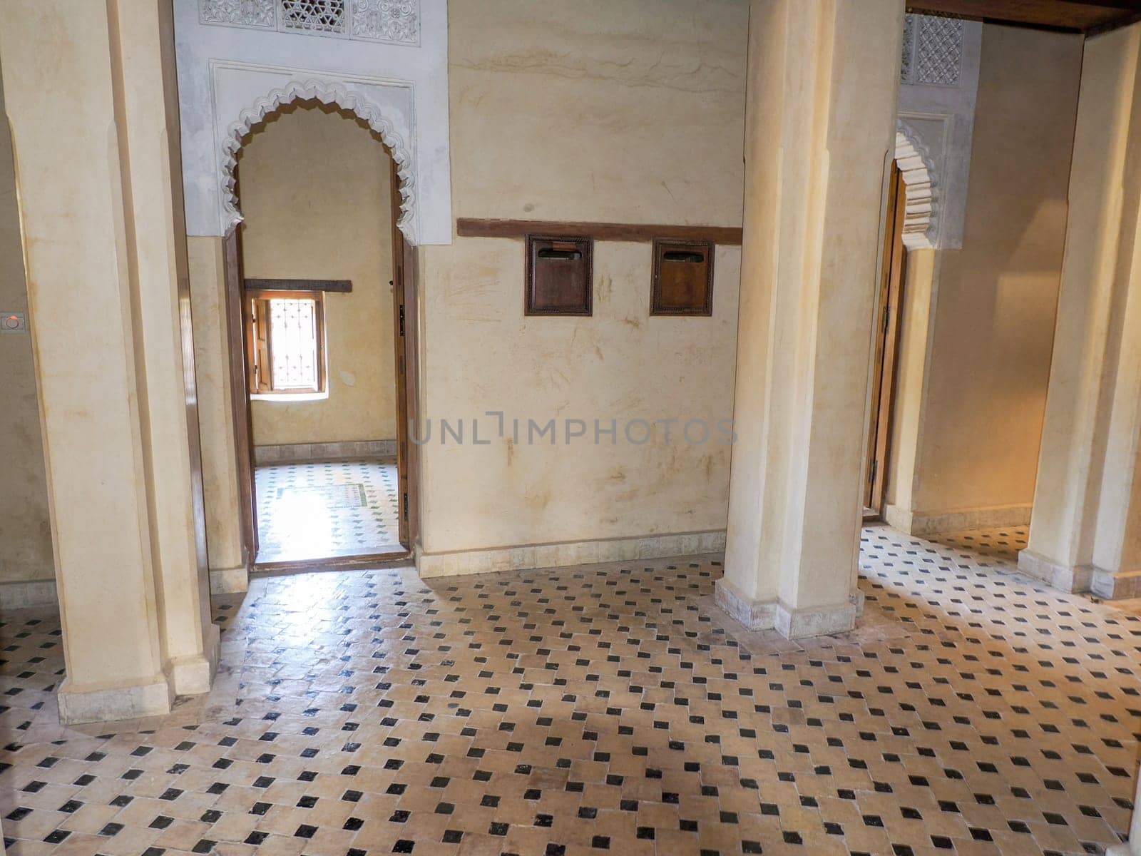 View of the Al-Attarine Madrasa in Fes, Morocco