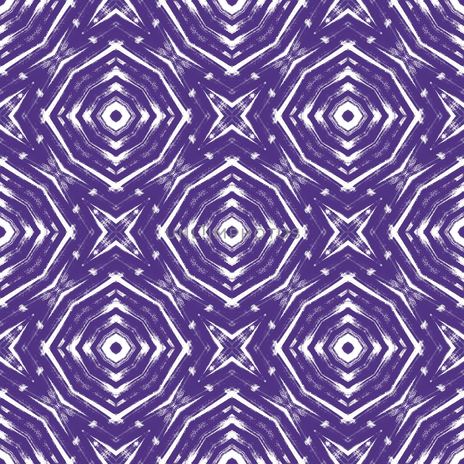 Chevron stripes design. Purple symmetrical kaleidoscope background. Textile ready quaint print, swimwear fabric, wallpaper, wrapping. Geometric chevron stripes pattern.