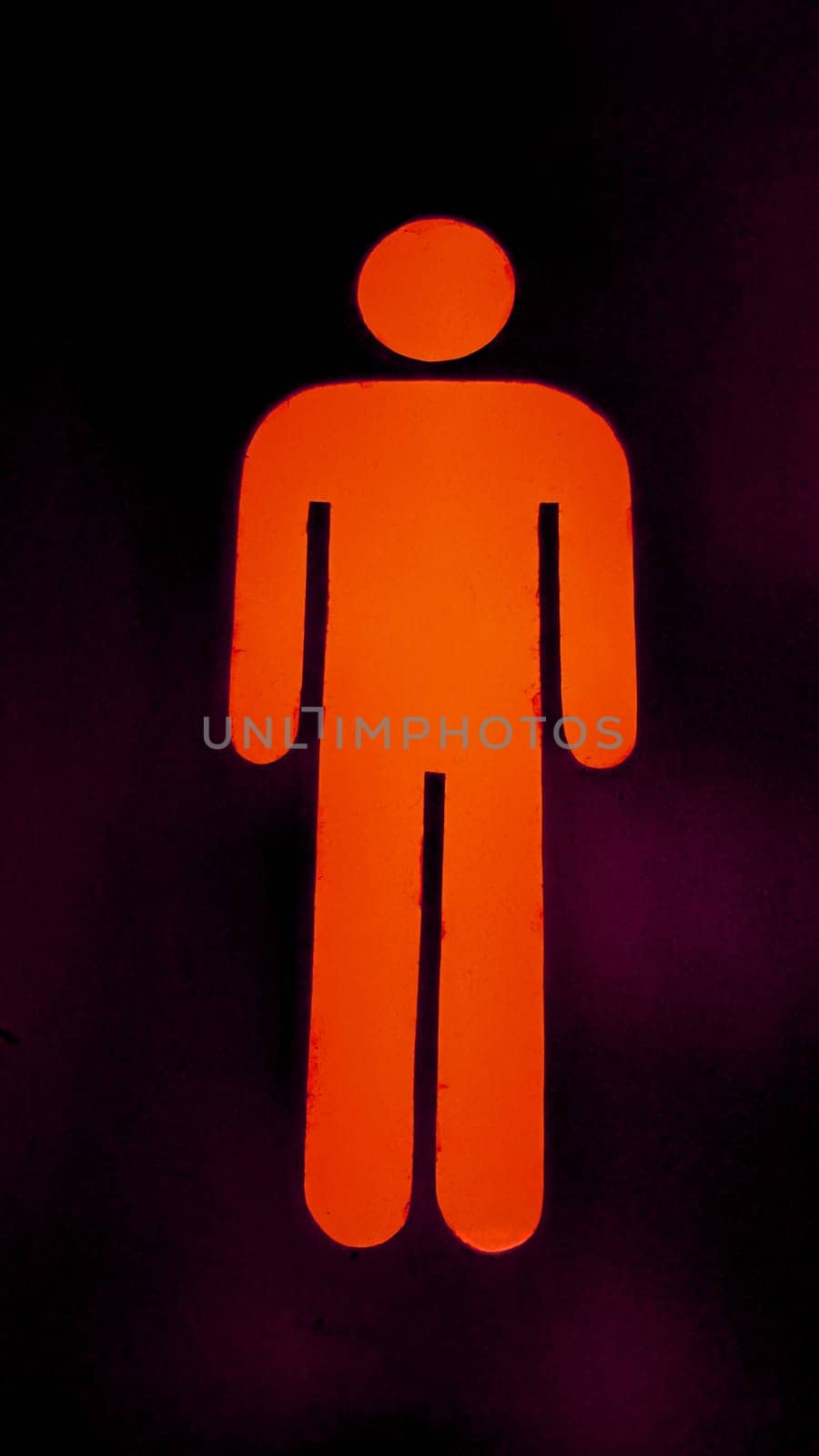 Men's signage and Symbol sign to indicate certain designated area with vibrant color by antoksena