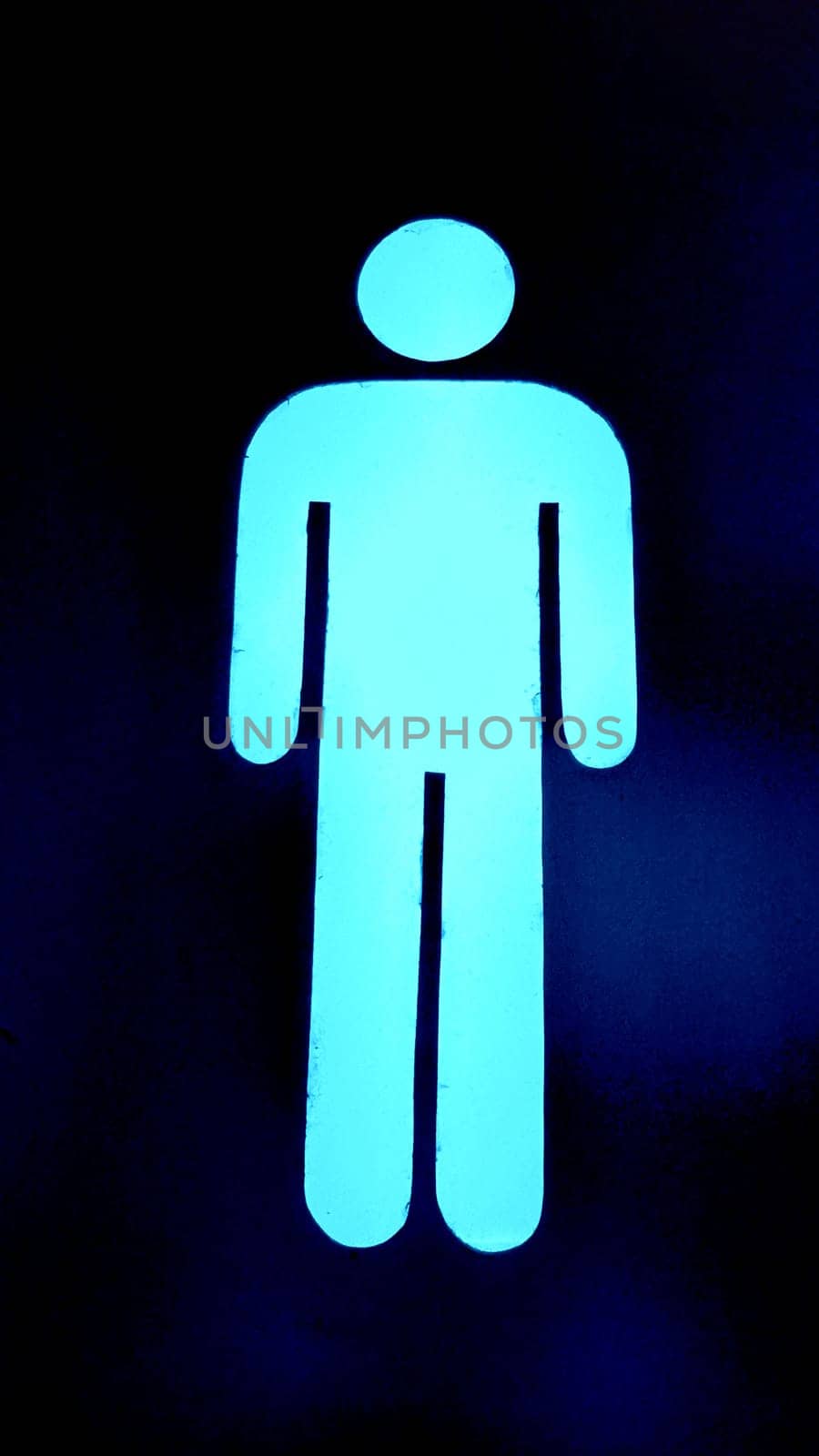 Men's signage and Symbol sign to indicate certain designated area with vibrant color could be used as multimedia creative content creation