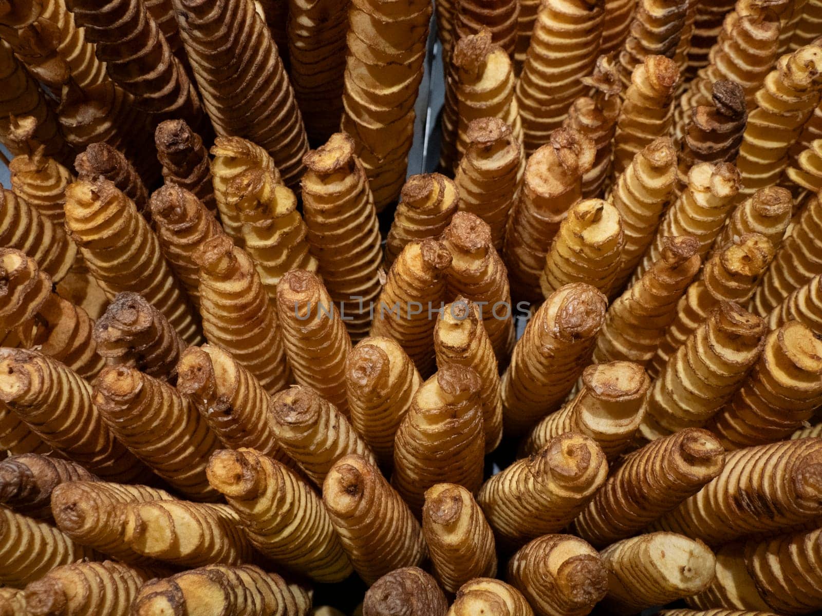 FRIED POTATOES boqueria barcelona fruit seafood meat ham food market by AndreaIzzotti