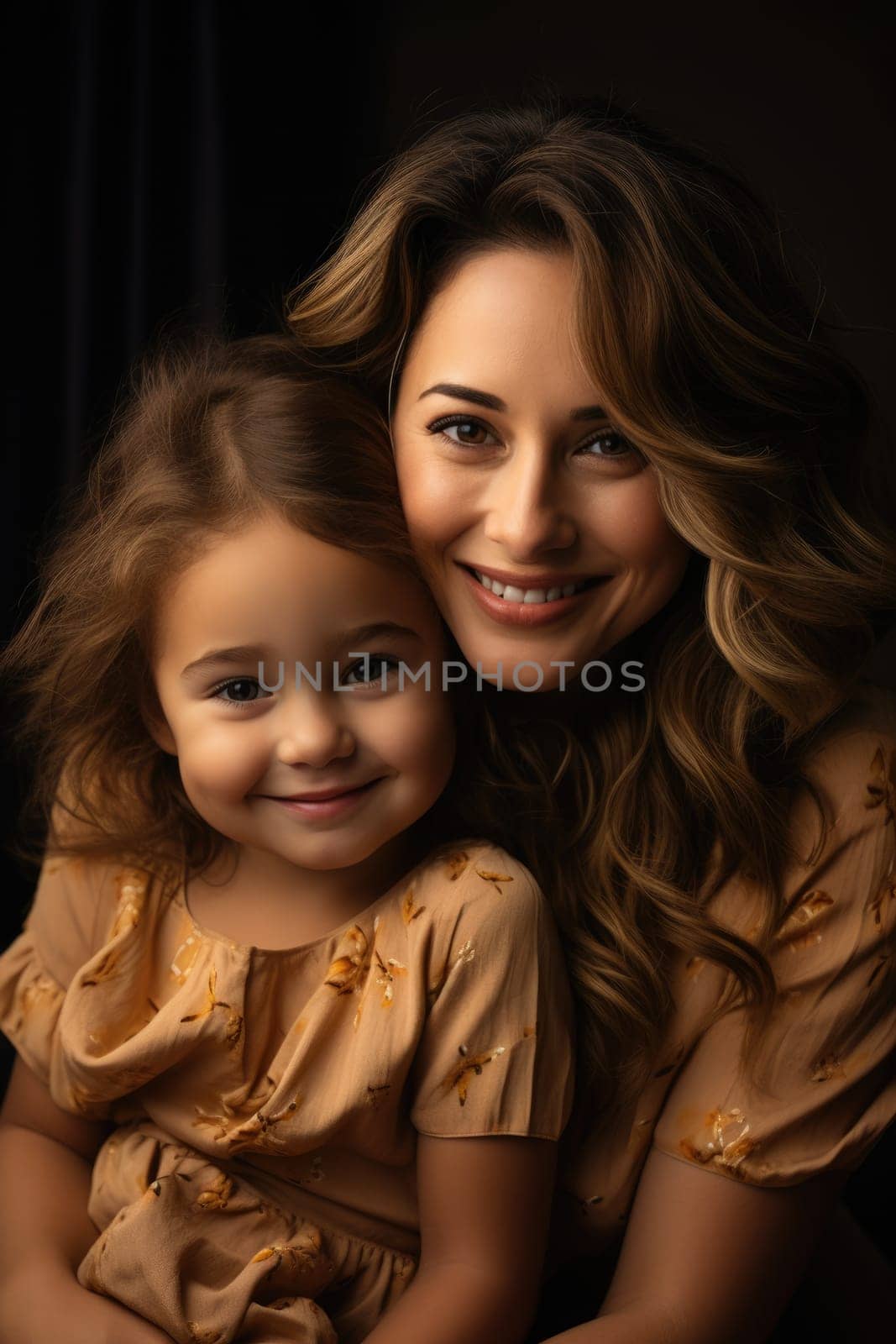 Happy mom holding her daughter playing together at home. AI Generated by Desperada