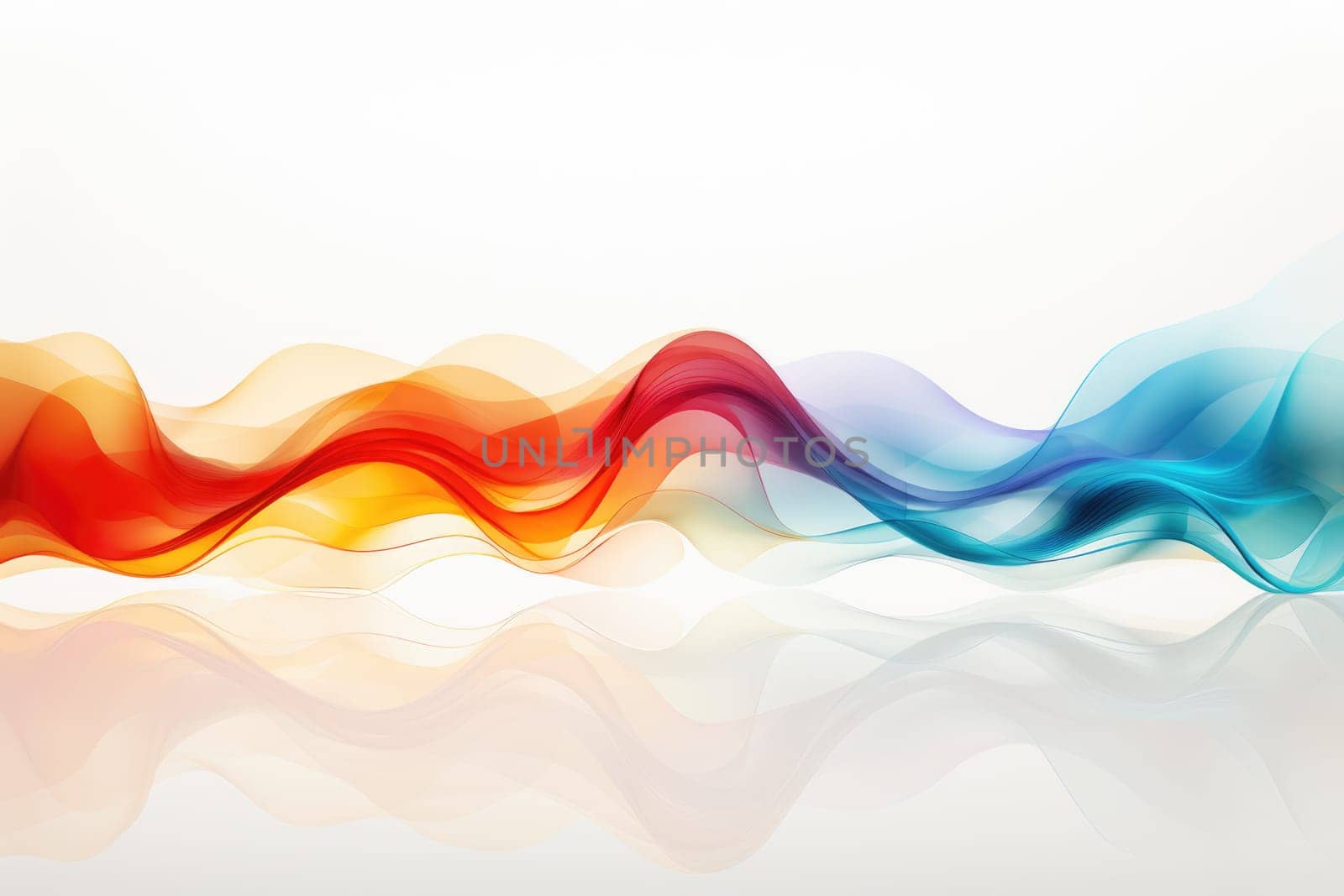 sound wave abstract, white background. AI Generated