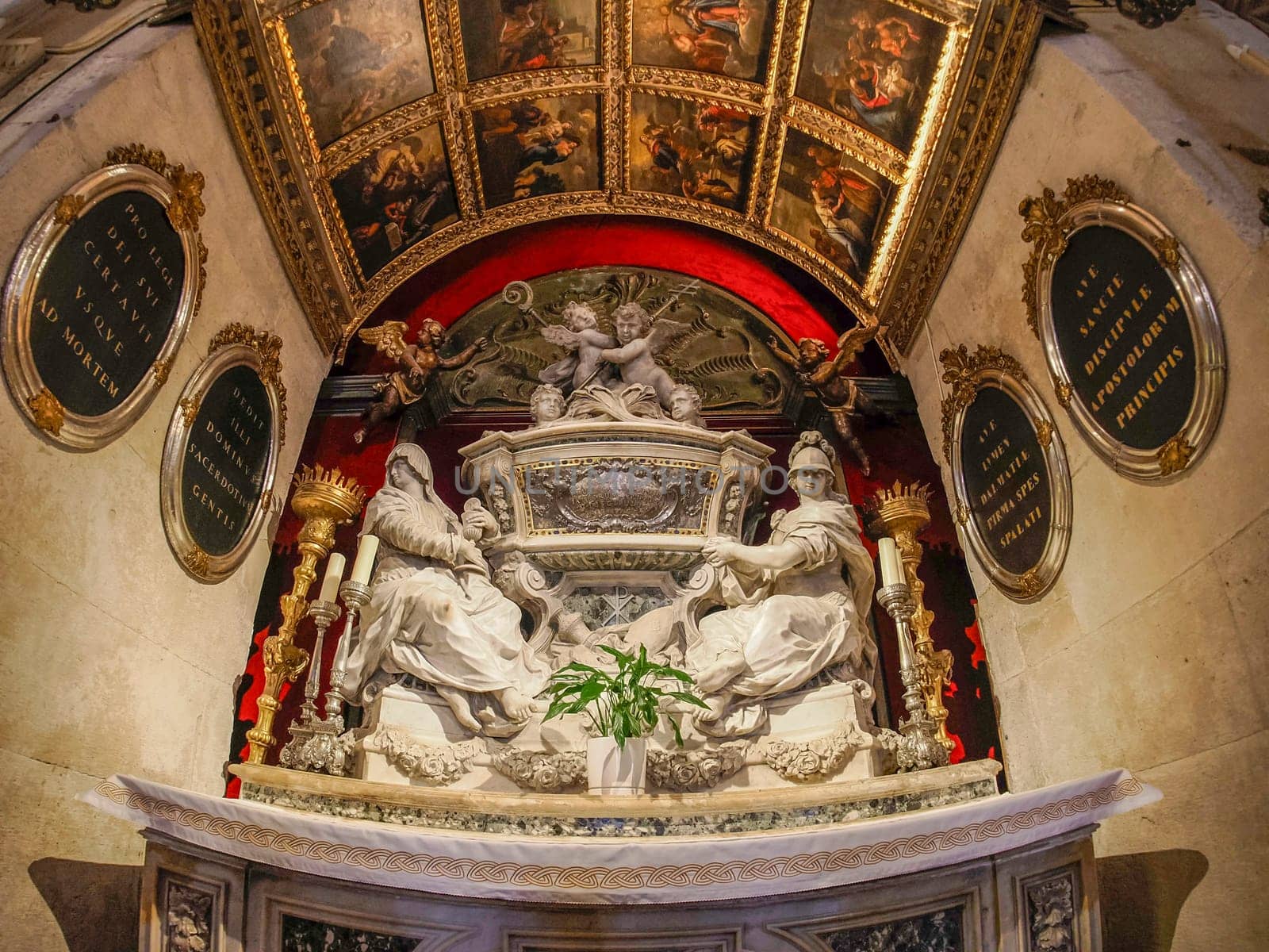 Split croatia, old town, palace of the Roman Emperor Diocletian church interior