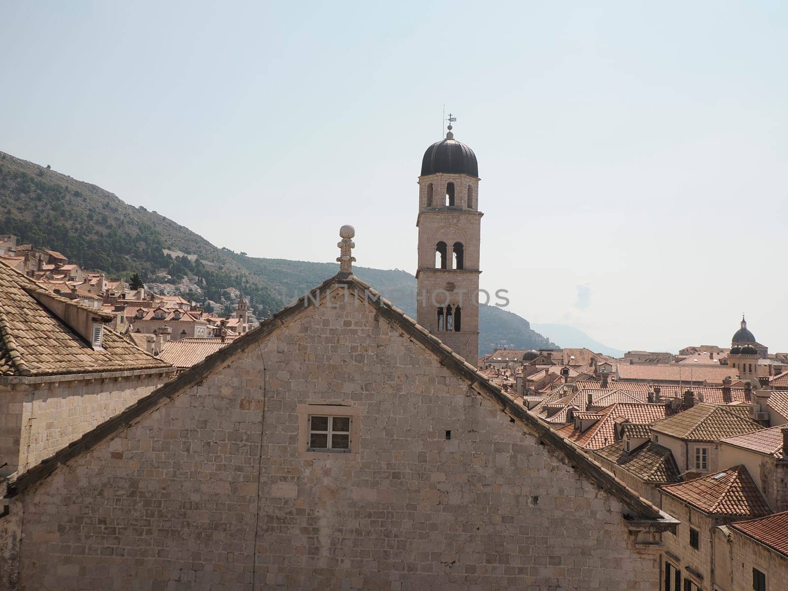 Dubrovnik Croatia medieval town view from the city walls