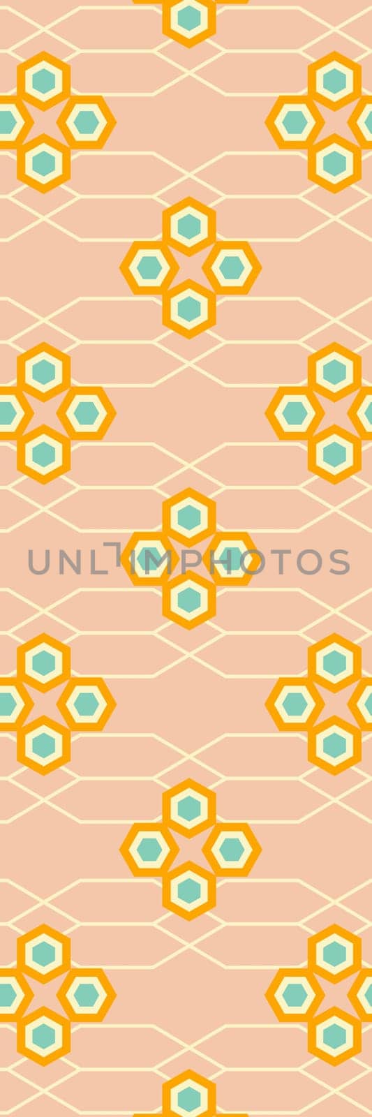 Retro vintage bookmark with geometrical pattern