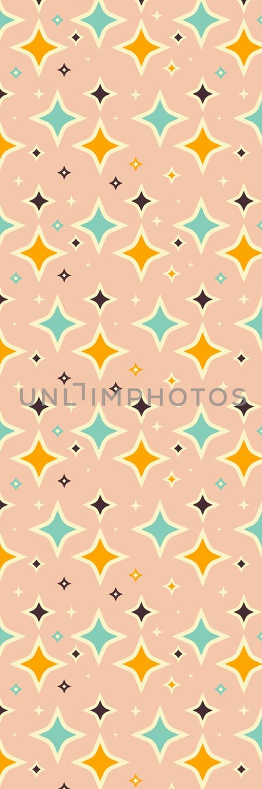 Retro vintage bookmark with geometrical pattern