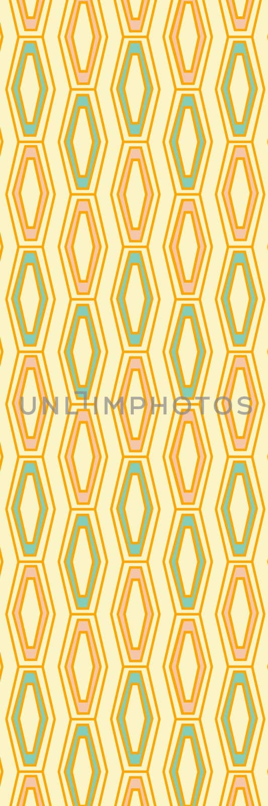 Retro vintage bookmark with geometrical pattern