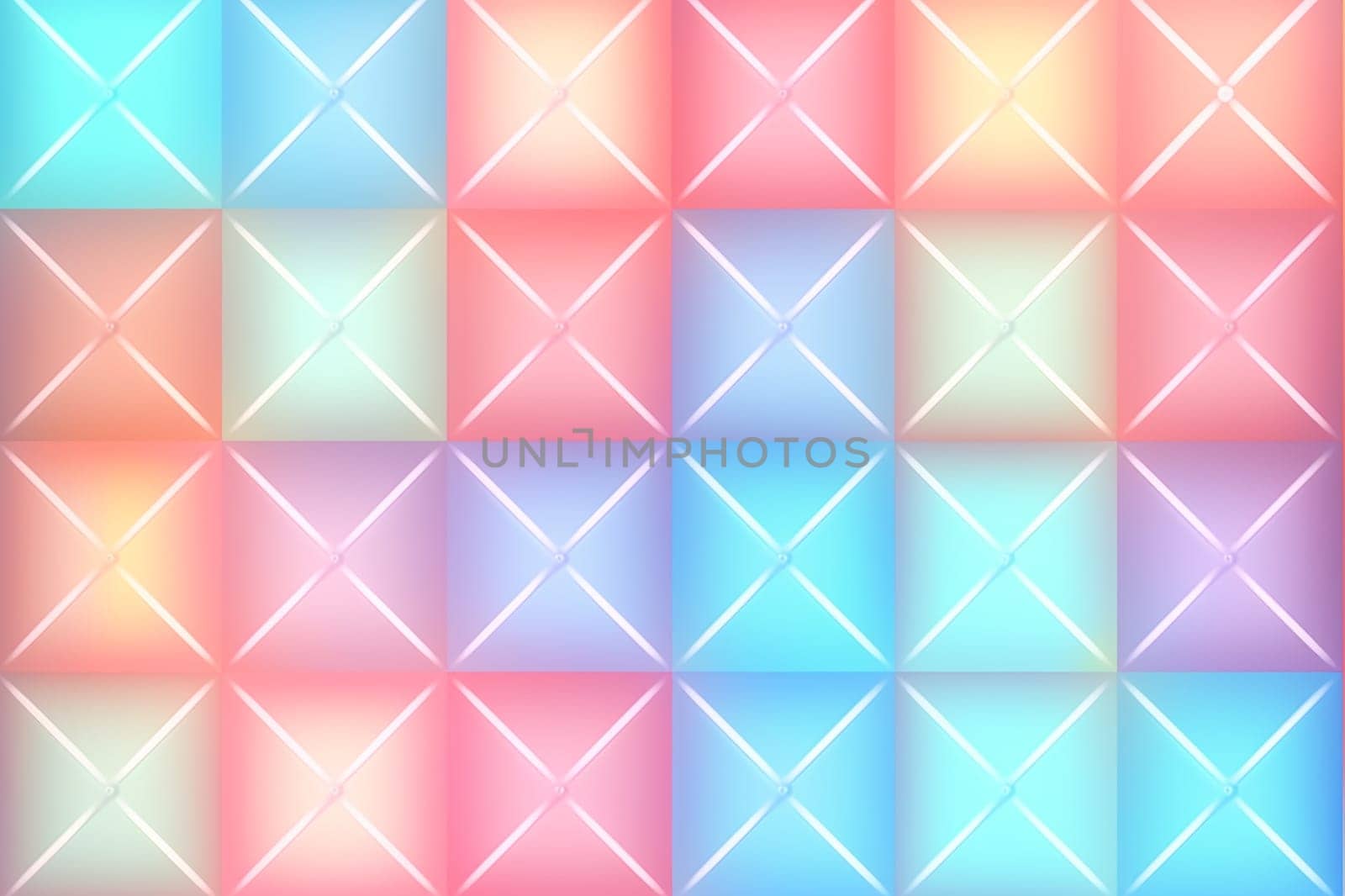 "Colorful Geometric Cubes on Abstract colorful Background by Hype2art