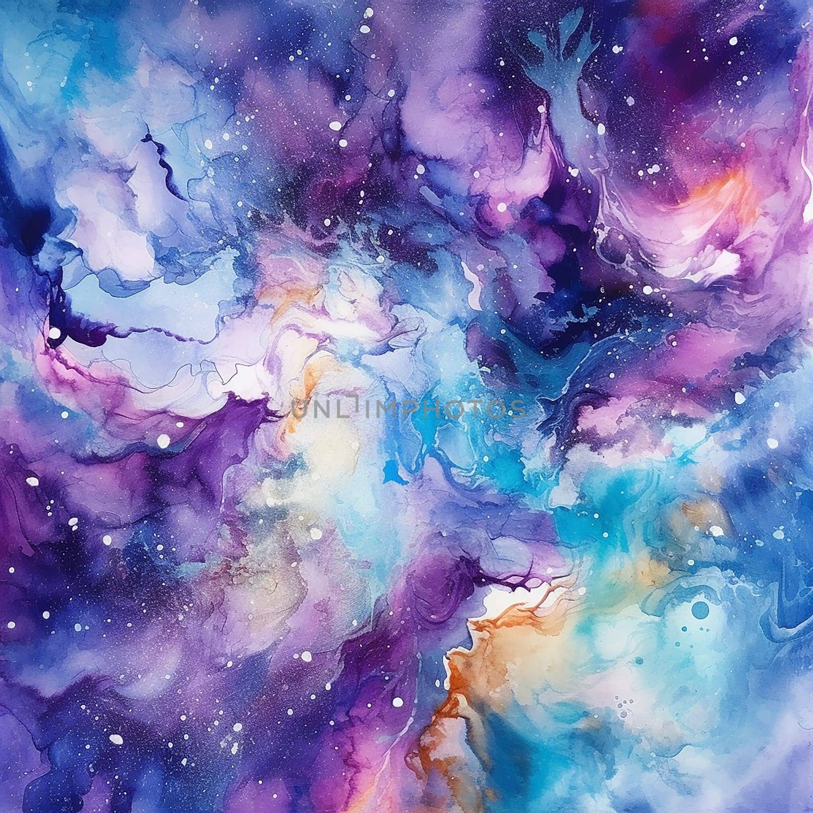 Galaxy background with stars and starry night, landscape of an astronomy sky by Hype2art
