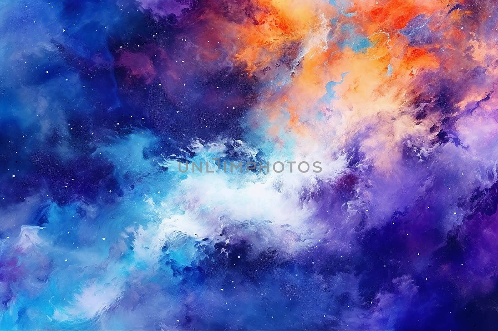 Galaxy background with stars and starry night, landscape of an astronomy sky by Hype2art