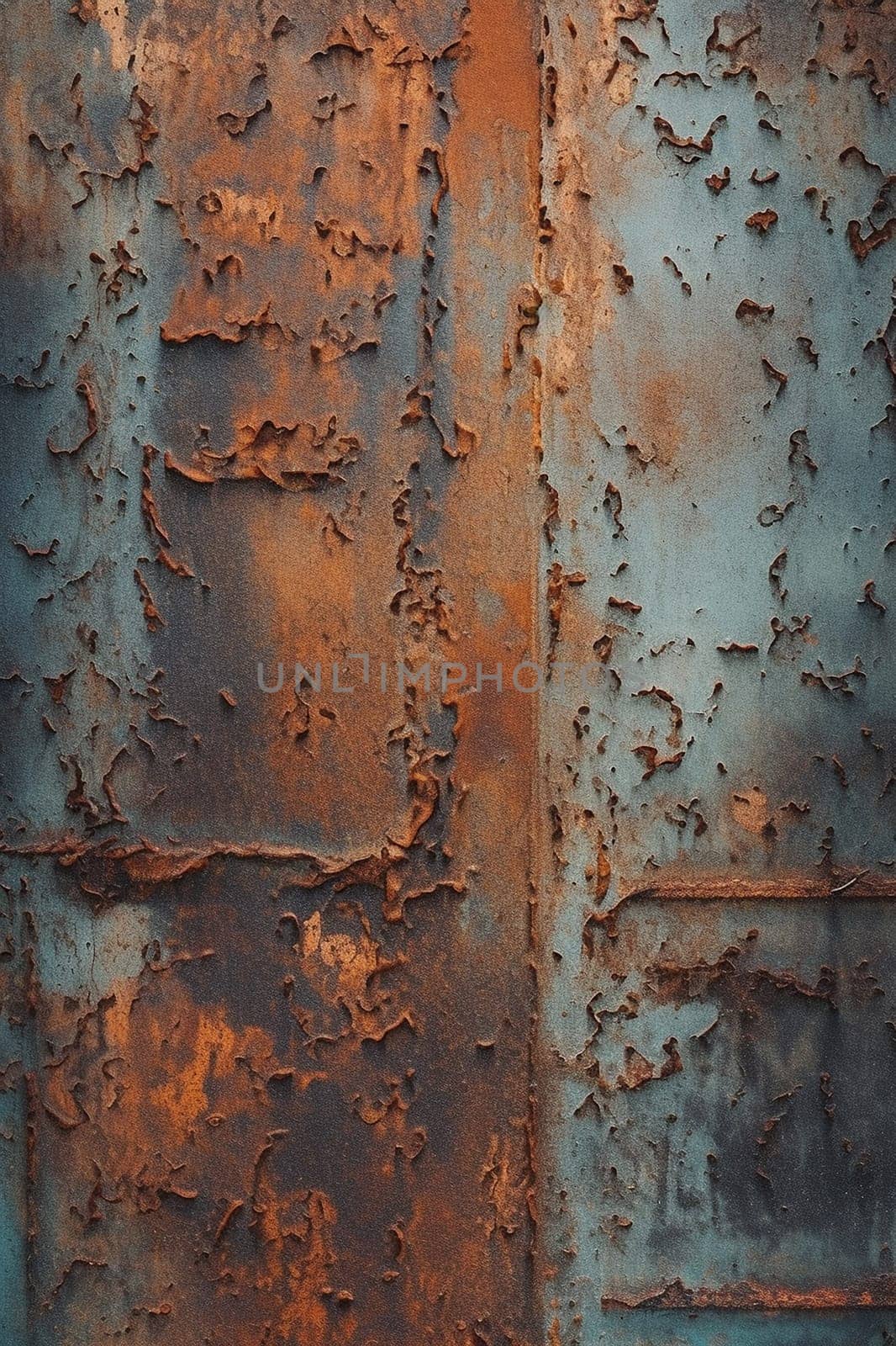 Dirt and rusty metal gate, wall texture background, aged wall