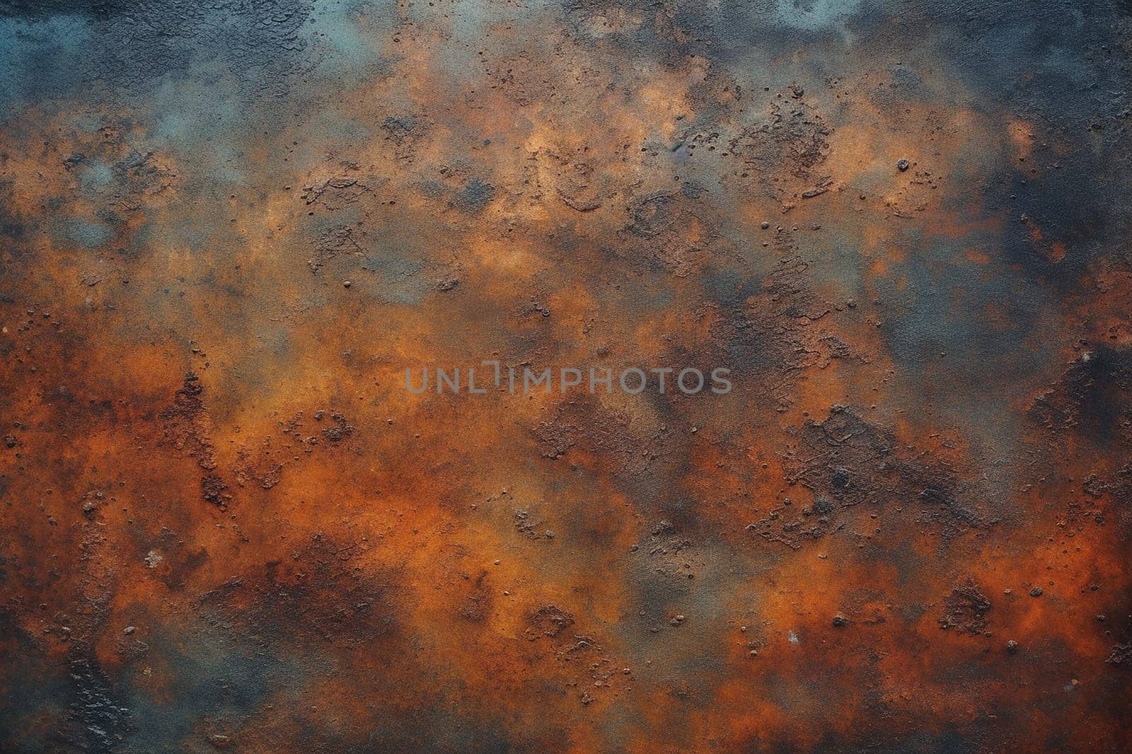 Dirt and rusty metal gate, wall texture background, aged wall