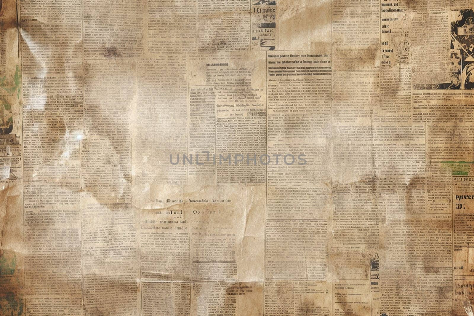 Old and ages newspaper pattern, journal texture by Hype2art