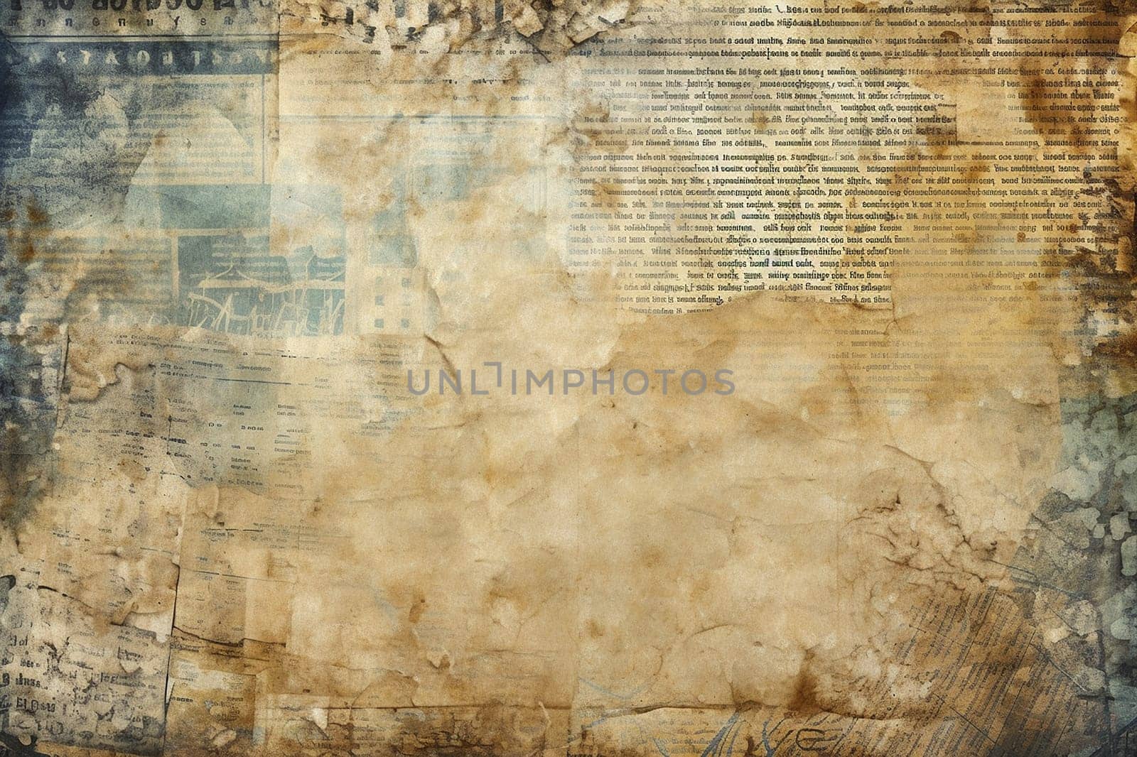 Old and ages newspaper pattern, journal texture, banner for social