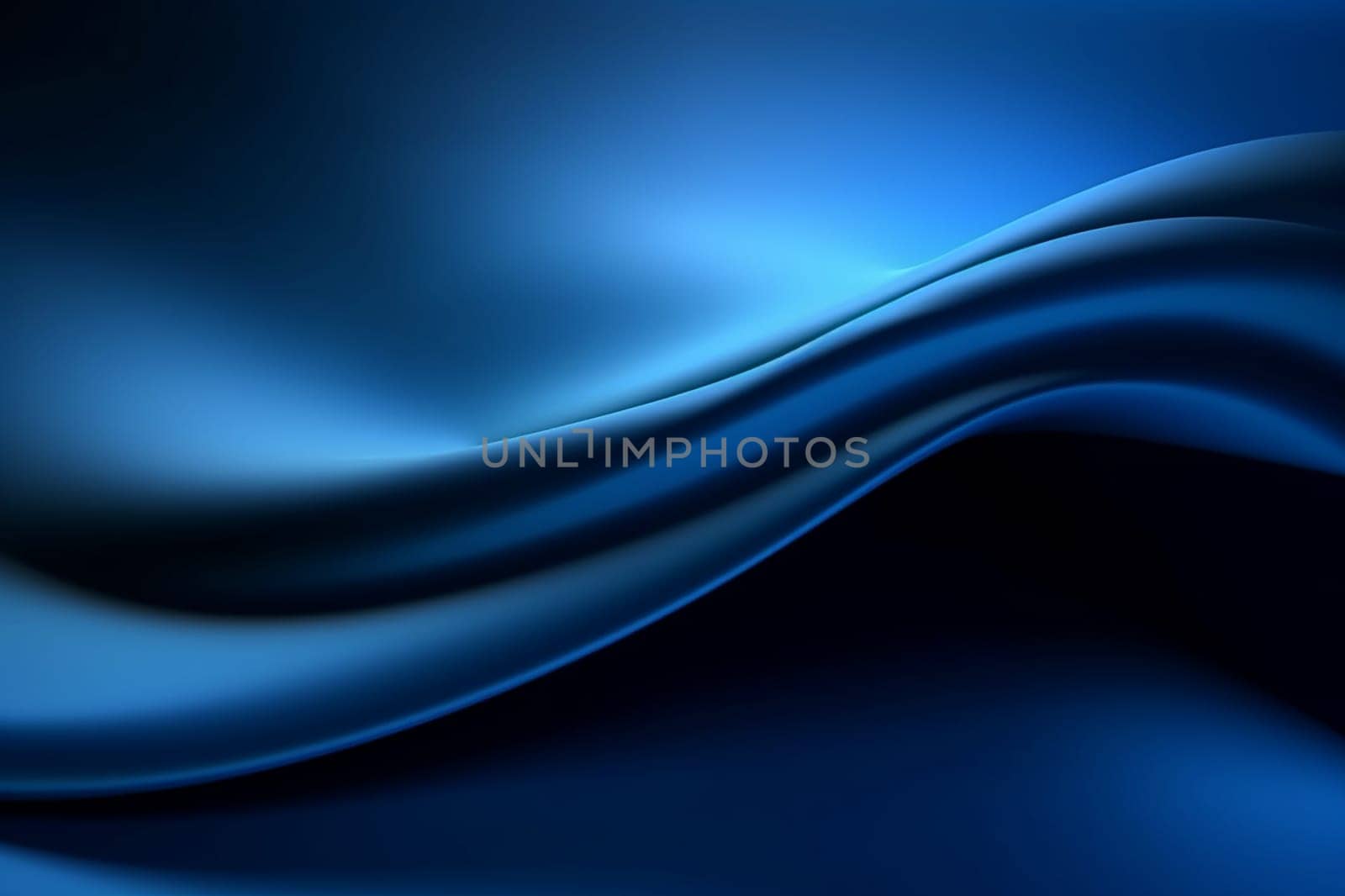 Curved smooth waves, blue cloth, blue satin, background wallpaper