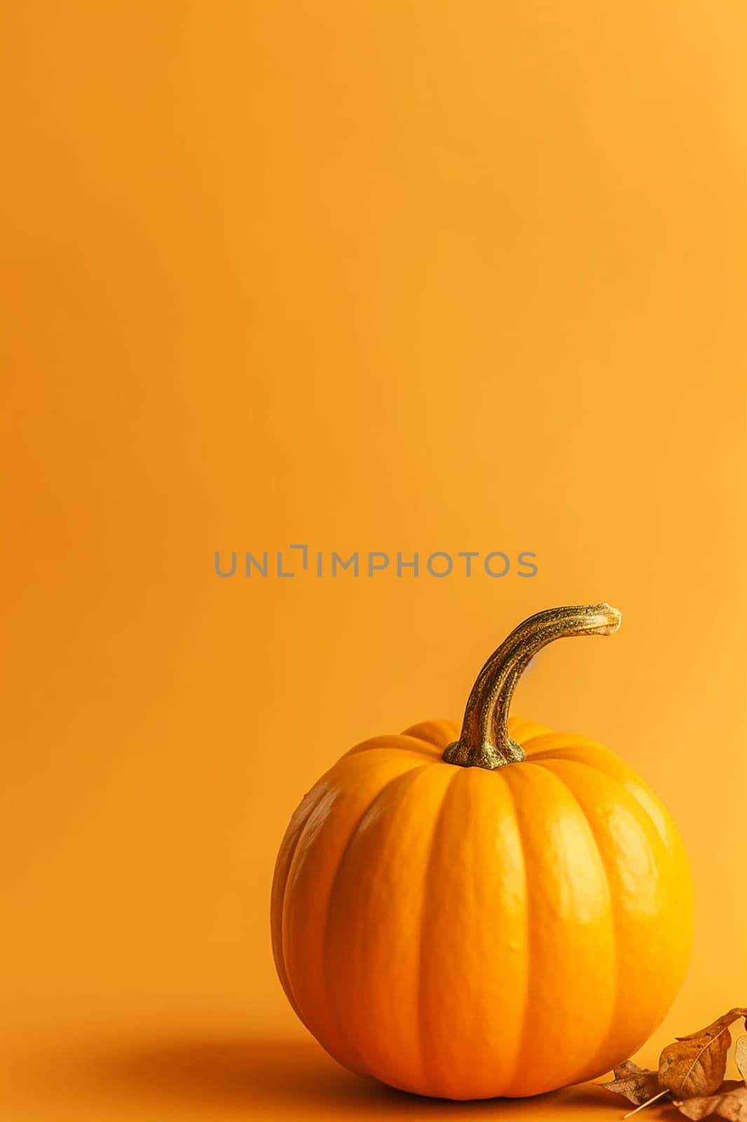 An Halloween background with scary and creepy carved pumpkin, orange background, scary wallpaper