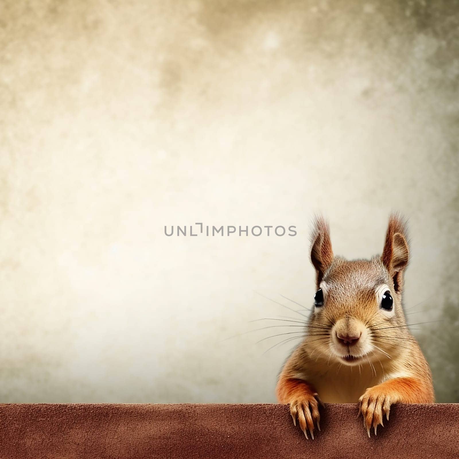Cute, adorable small and sweet squirrel photo, neutral background,